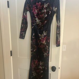 Elegant Floral Long Sleeve Dress